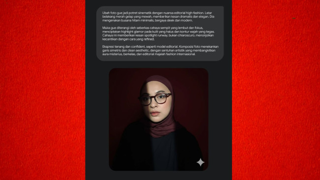 Ubah foto pakai Nano Banana Gemini AI (Instagram @googleindonesia)